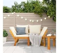 vidaXL Banc de jardin 367579 en acacia massif 2 en 1 avec coussins Beige
