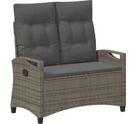 vidaXL Banc de jardin avec coussins gris et gris foncé 105 x 60 x 112 cm