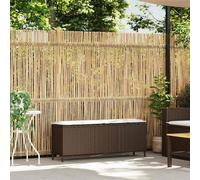 vidaXL Banc de jardin avec coussins Marron 110x30x40,5 cm Poly rotin