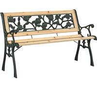 vidaXL Banc de jardin avec coussins Marron 116 x 54 x 73 cm Bois