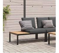 vidaXL Banc de jardin avec coussins Noir Aluminium