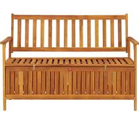 vidaXL Banc de jardin avec espace de rangement 120 cm bois massif acacia