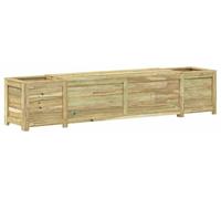 vidaXL Banc de jardin avec jardinière intégrée et espace de rangement, 193,5 x 40 x 41 cm