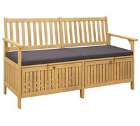 vidaXL Banc de jardin avec rangement, modèle 2 places, dimensions 148 x 63 x 84 cm