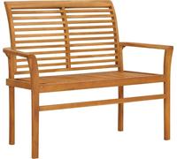 vidaXL Banc de jardin avec support rouge 112 cm en teck massif