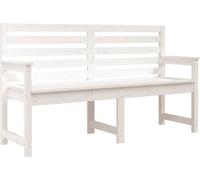 vidaXL Banc de jardin blanc 159,5x48x91,5 cm pin massif