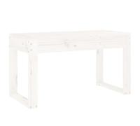 vidaXL Banc de jardin 80 x 38 x 45 cm en bois massif de pin – Blanc