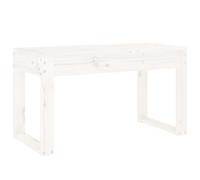 vidaXL Banc de jardin 80 x 38 x 45 cm en bois massif de pin – Blanc