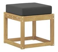 vidaXL Banc de Jardin Bois d'Acacia Massif Blanc délavé et Anthracite