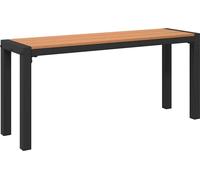 vidaXL Banc de jardin en acier brun 100 x 28 x 45 cm