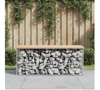 vidaXL Banc de jardin en gabions 103x44x42 cm pin massif