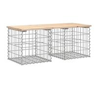 vidaXL Banc de jardin en gabions 103x44x42 cm pin massif