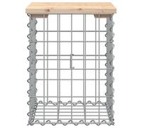 Vidaxl Banc De Jardin Design De Gabion 33x31x42 Cm Bois Massif De Pin