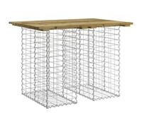 Vidaxl Banc De Jardin Design Gabion 100x70x72 Cm Bois De Pin Imprégné