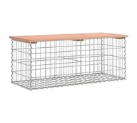 vidaXL Banc de Jardin Design Gabion 103x44x42cm Bois Massif de Douglas, siège de Jardin, Banc de Parc, Banc de Pique-Nique de Jardin, Banc extérieur
