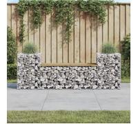 vidaXL Banc de jardin design gabion 183x41x60,5cm bois de pin imprégné 834389