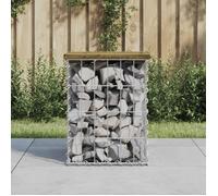 vidaXL Banc de jardin design gabion 33x31x42 cm bois de pin imprégné 834328