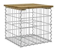 vidaXL Banc de Jardin Design Gabion 43x44x42 cm Bois de pin imprégné, siège de Jardin, Banc de Parc, Banc de Pique-Nique de Jardin, Banc extérieur