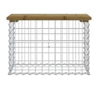 Vidaxl Banc De Jardin Design Gabion 63x31,5x42 Cm Bois De Pin Imprégné