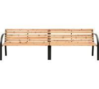 vidaXL Banc de jardin double 225 cm en bois massif de sapin