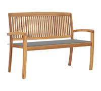 VIDAXL Banc de jardin empilable 128,5cm - Bois de teck