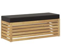 vidaXL Banc de jardin en bois massif d'acacia, blanc