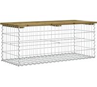 vidaXL Banc de jardin design en gabions 103x44x42 cm Bois de pin imprégné