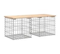 vidaXL Banc de jardin en gabions 103x44x42 cm pin massif