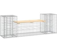 vidaXL Banc de jardin en gabions 183 x 41 x 60,5 cm Pin massif