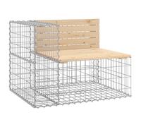 vidaXL Banc de jardin en gabions 92x71x65,5 cm Pin massif