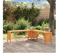 vidaXL Banc d'angle de jardin avec bac à plantes 117×117×40 cm Bois massif acacia