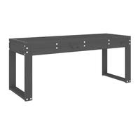 vidaXL Banc de jardin Gris 110x38x45 cm Pin massif