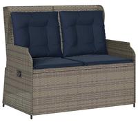 vidaXL Banc de jardin Gris Poly-Rotin