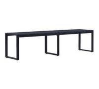vidaXL Banc de jardin 180 cm Plateau PS Noir