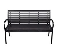 vidaXL Banc de jardin noir 116 cm Acier et WPC