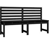 vidaXL Banc de jardin noir 157,5 cm pin massif