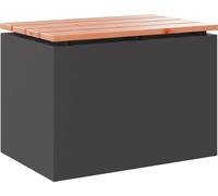 vidaXL Banc de jardin noir 60 x 40 x 43 cm