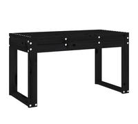 vidaXL Banc de Jardin Noir 80x38x45 cm Bois Massif de pin, Banc d'extérieur, Banc de Parc, Banc de Jardin 2 Places, siège de Jardin, Banc de Patio