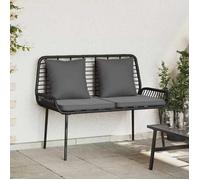 vidaXL Banc de jardin Noir et anthracite polyrotin 42010357