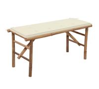 VIDAXL Banc de jardin pliable 118 cm - Bambou