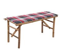 Vidaxl Banc De Jardin Pliable Avec Coussin 118 Cm Bambou