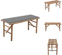 vidaXL Banc de jardin pliable avec support 118 cm Bambou - Bancs de jardin