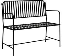 vidaXL Banc de jardin pour 2 personnes, 103,5 x 51,5 x 90 cm, acier, noir