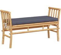 vidaXL Banc de jardin pour 2 personnes, 110 x 38 x 65 cm, bambou, couleur marron, forme rectangulaire