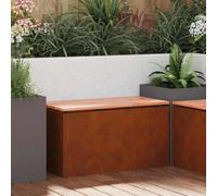 vidaXL Banc de jardin pour 2 personnes, 80 x 40 x 43 cm, finition rouille, forme rectangulaire