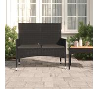 VIDAXL Banc de jardin Résine Tressée Noir
