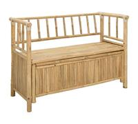vidaXL Banc de Rangement de Jardin 110 x 47 x 80 cm Bambou Naturel, Banc de Jardin élégant, Rectangle, Rangement Pratique, mobilier Moderne en Bambou, Assise Fonctionnelle