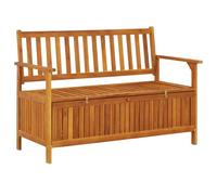 vidaXL Banc de Rangement de Jardin Banc de Stockage Coffre de Rangement Entrée Couloir Extérieur Intérieur 120 cm Bois d'Acacia Solide