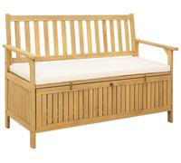 vidaXL Banc de rangement pour jardin, modèle 2 places, dimensions 120 x 63 x 84 cm, forme rectangulaire