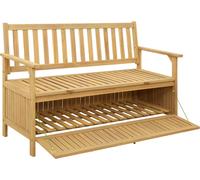 vidaXL Banc de rangement pour jardin, modèle 2 places, dimensions 120 x 63 x 84 cm, forme rectangulaire